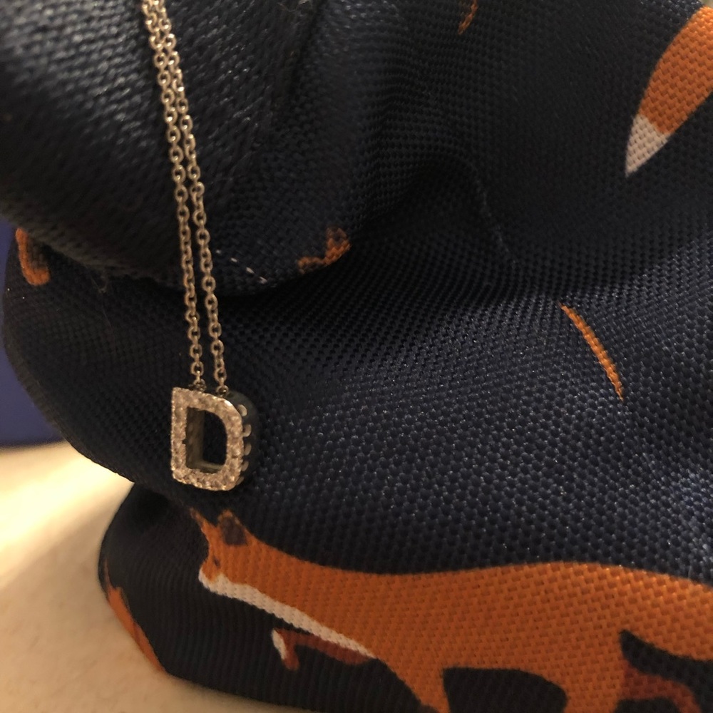 Diamond “D” initial necklace
